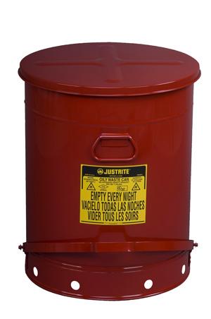 JUSTRITE 21GAL OILY WASTE CAN FOOT COVER - Oily Waste Cans